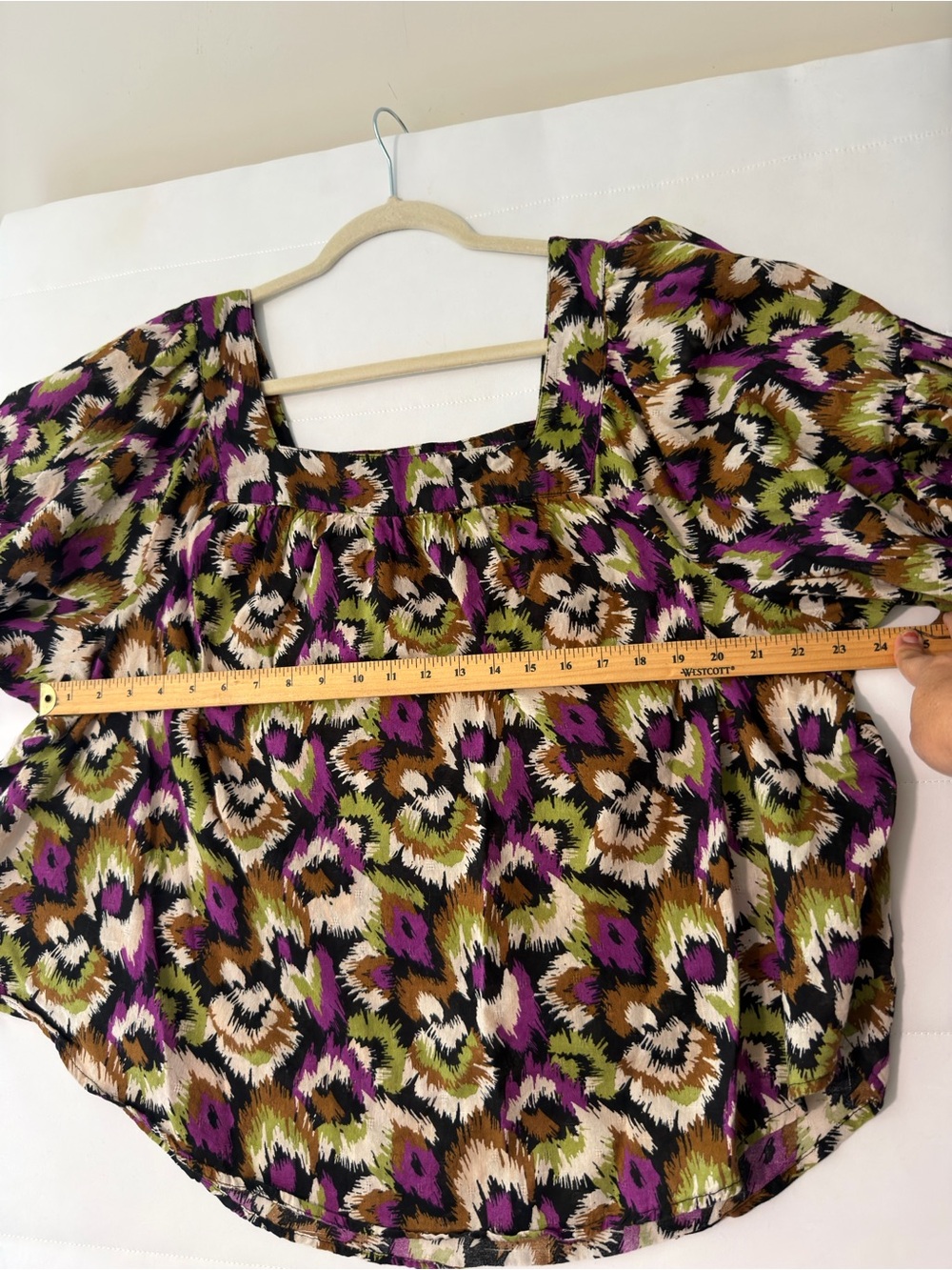 Terra Sky 100% Cotton Boho Hawaiian Fairy Vibe Ruffle Flutter Sleeve 2X - Picture 8 of 9